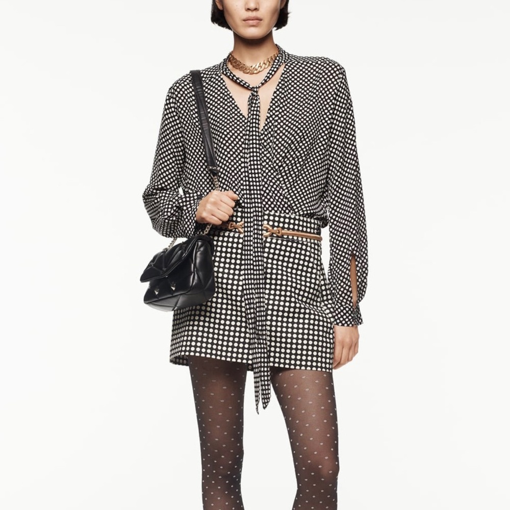 ZARA NWT POLKA DOT MINI SKIRT LIMITED EDITION S,M